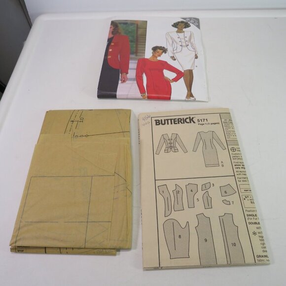 butterick 5171 sewing pattern EASY dress, jacket UNCUT - Picture 3 of 12
